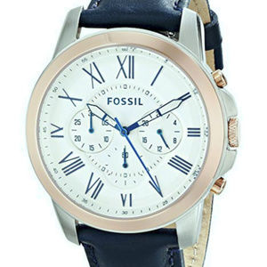 Fossil Men's FS4930 Blue Leather Strap